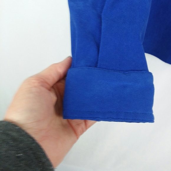 5 For $20.00 Sag Harbor Button Down Blouse, Blue, Size 14 - Picture 8 of 11